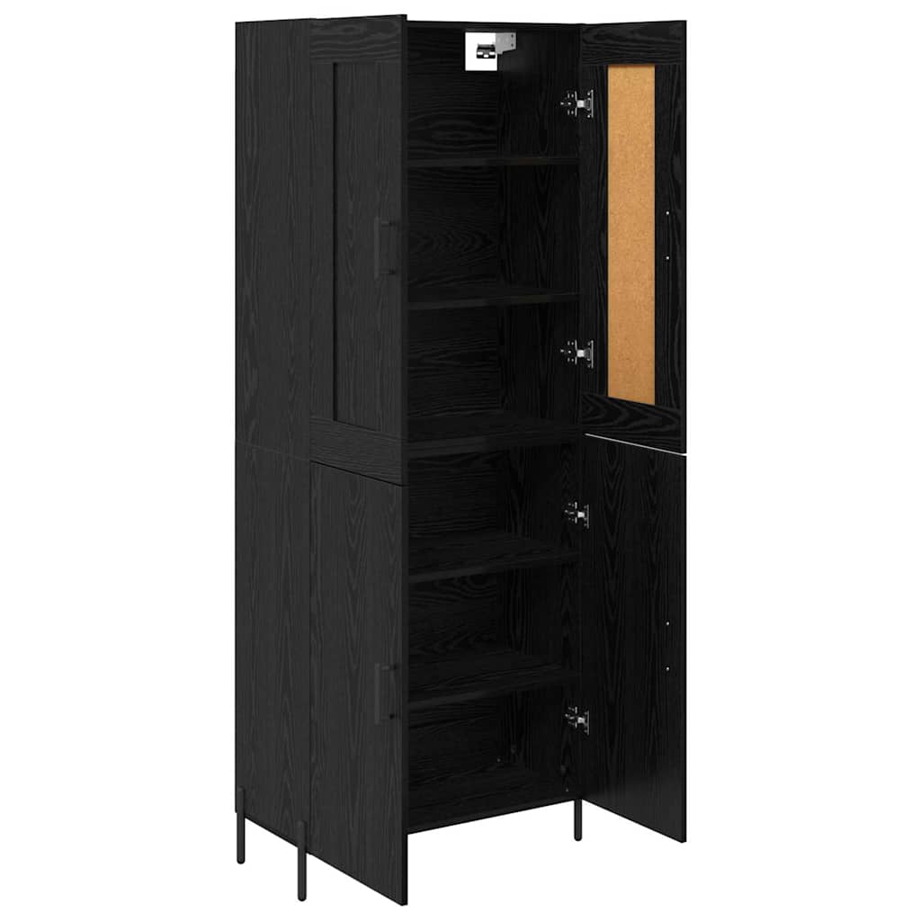 Highboard 2 stk. Sort eg 69,5 x 34 x 180 cm Konstrueret træ
