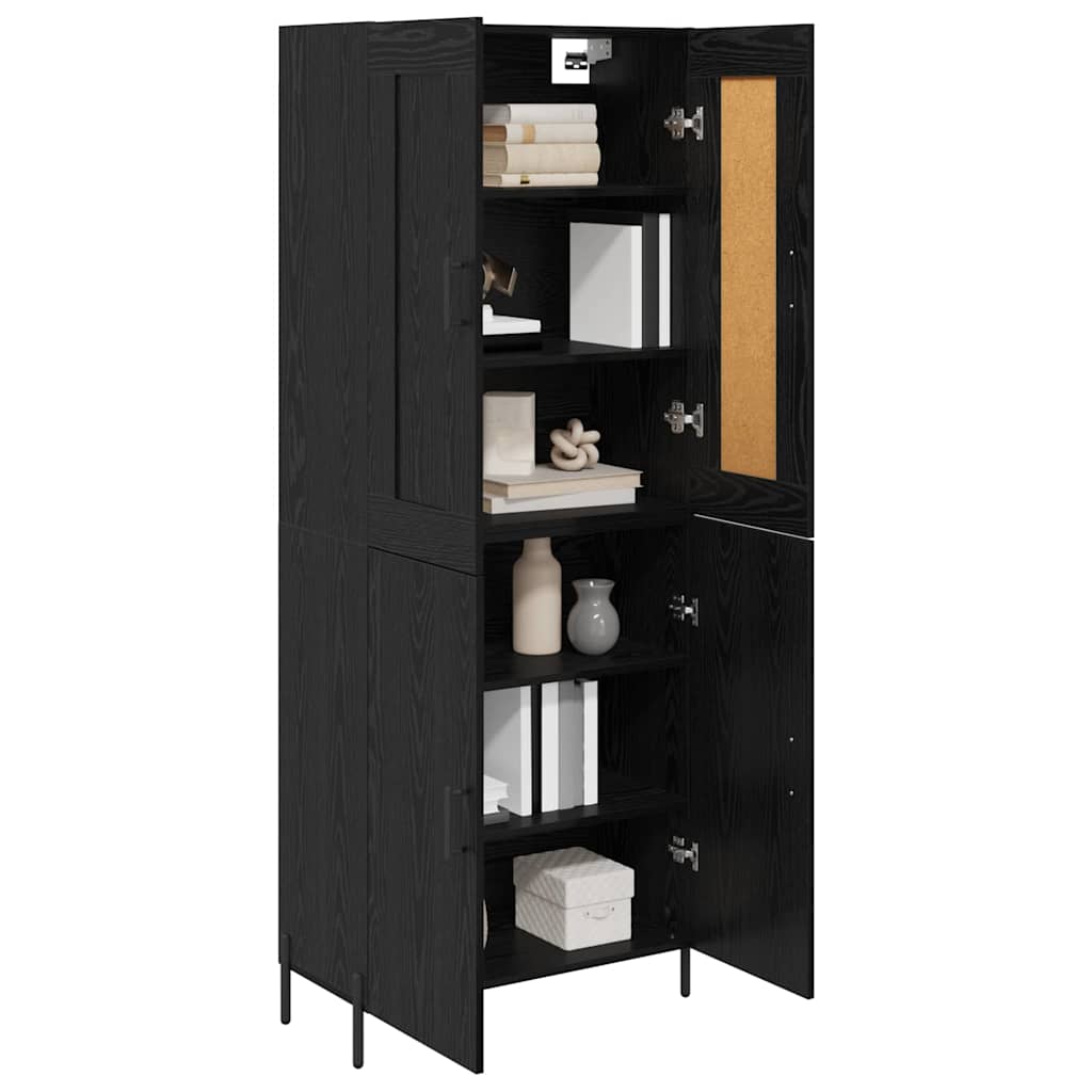 Highboard 2 stk. Sort eg 69,5 x 34 x 180 cm Konstrueret træ