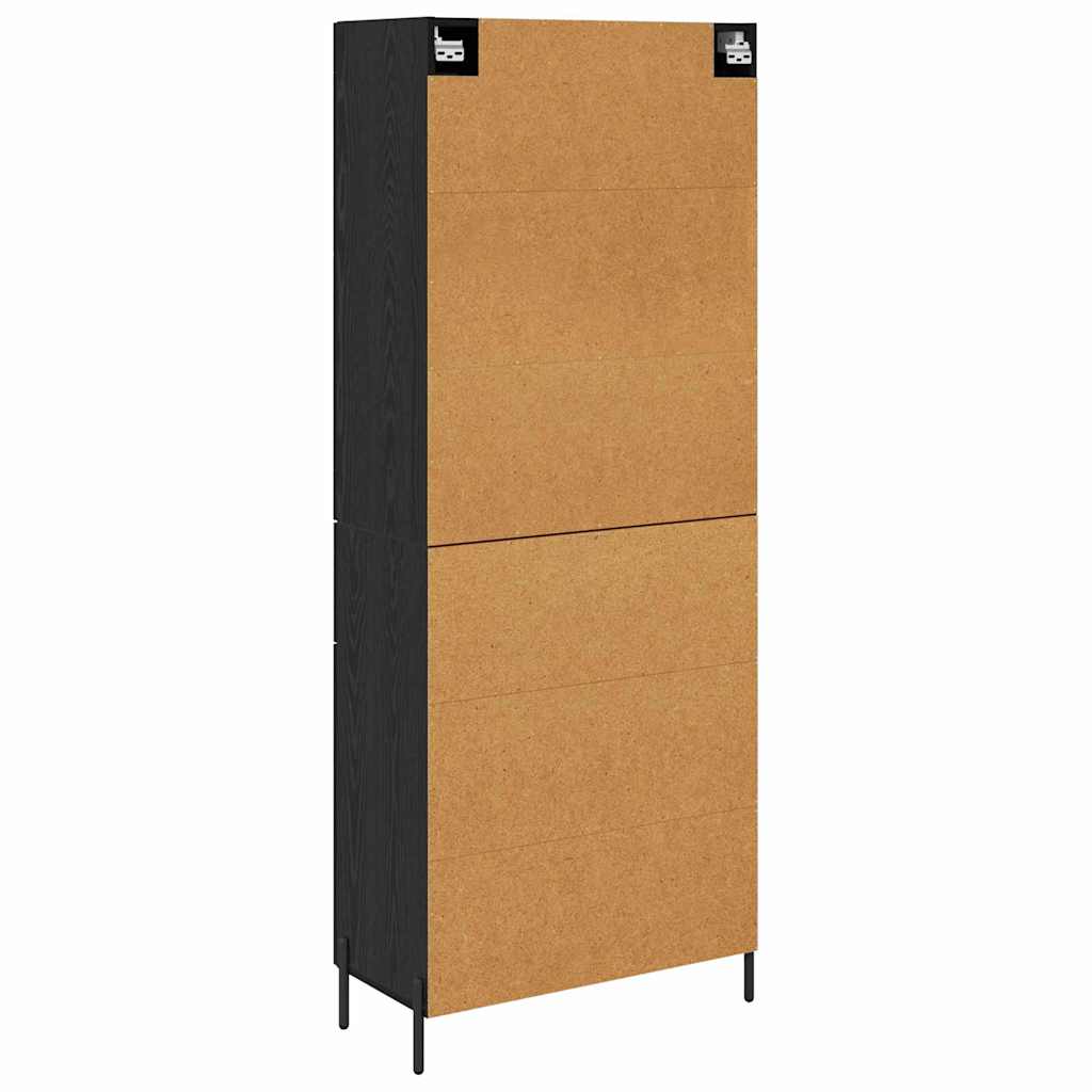 Highboard 2 stk. Sort eg 69,5 x 34 x 180 cm Konstrueret træ