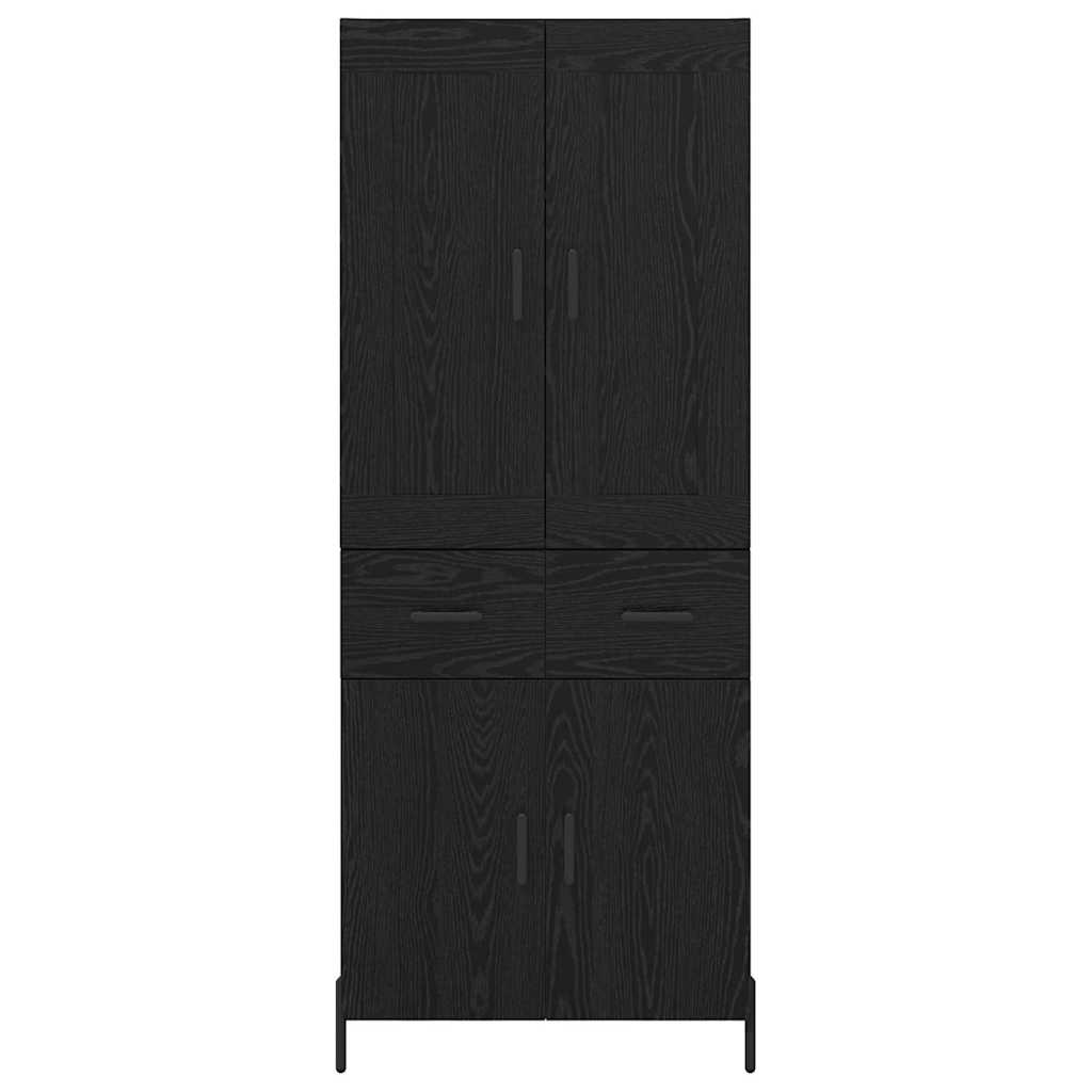 Highboard 2 stk. Sort eg 69,5 x 34 x 180 cm Konstrueret træ