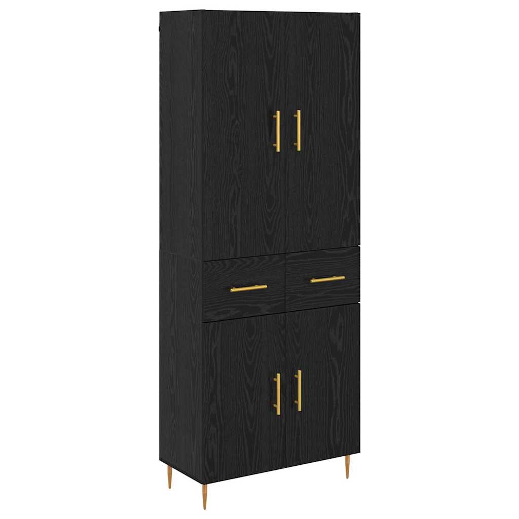 Highboard Sort eg 69,5 x 34 x 180 cm Konstrueret træ