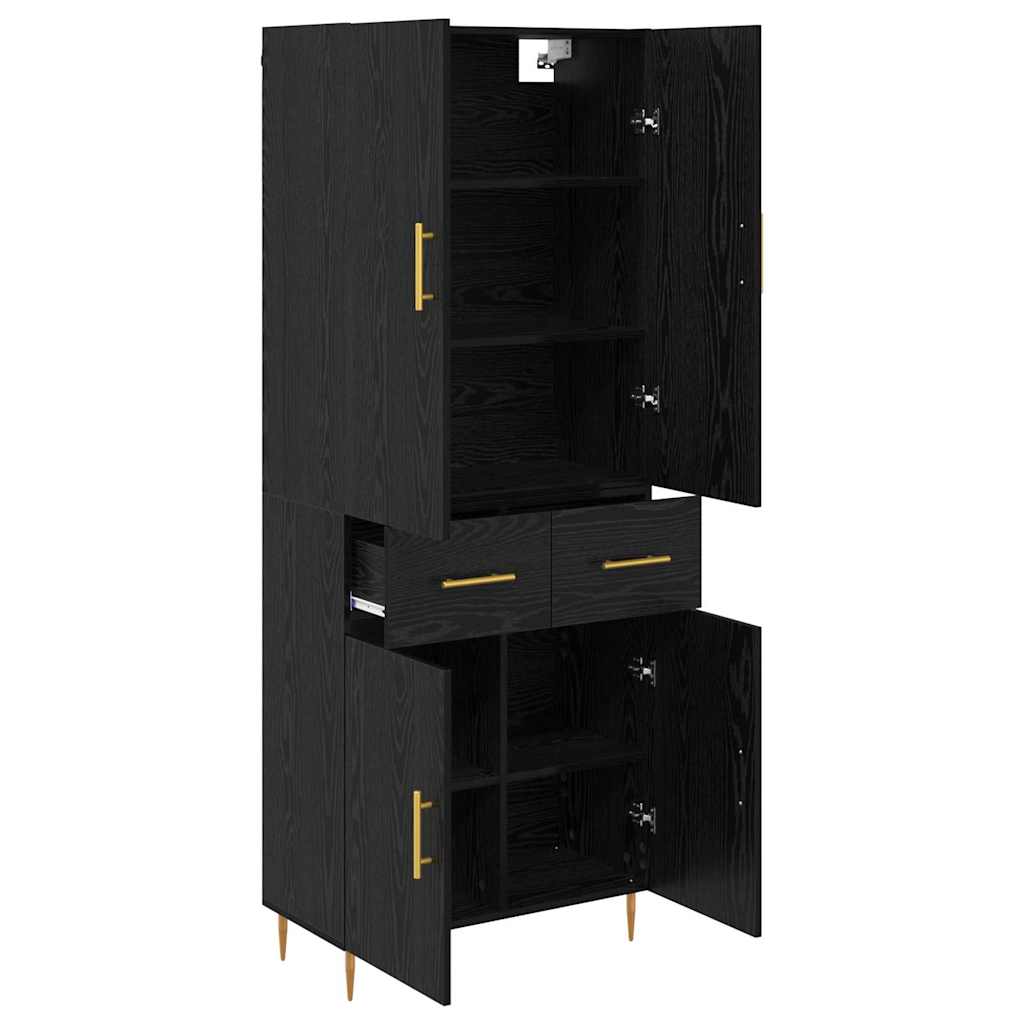 Highboard Sort eg 69,5 x 34 x 180 cm Konstrueret træ