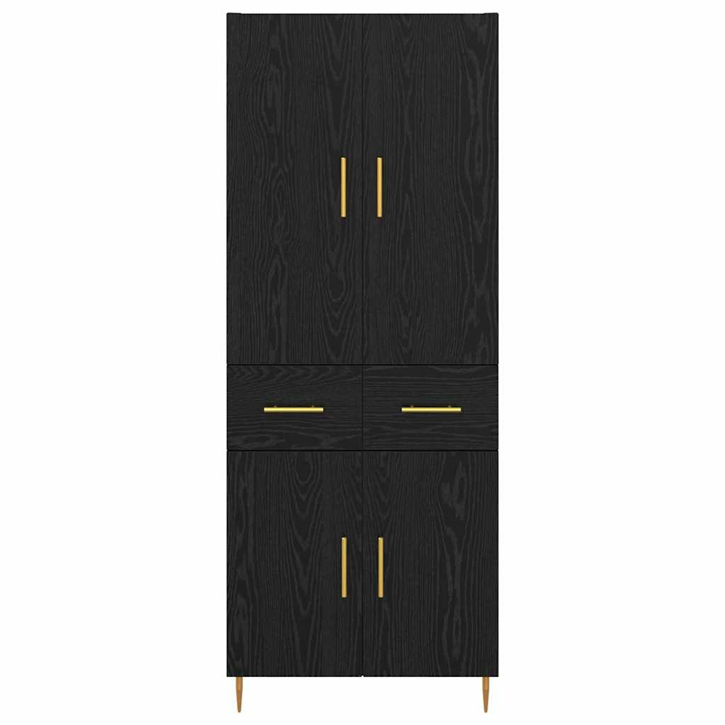 Highboard Sort eg 69,5 x 34 x 180 cm Konstrueret træ