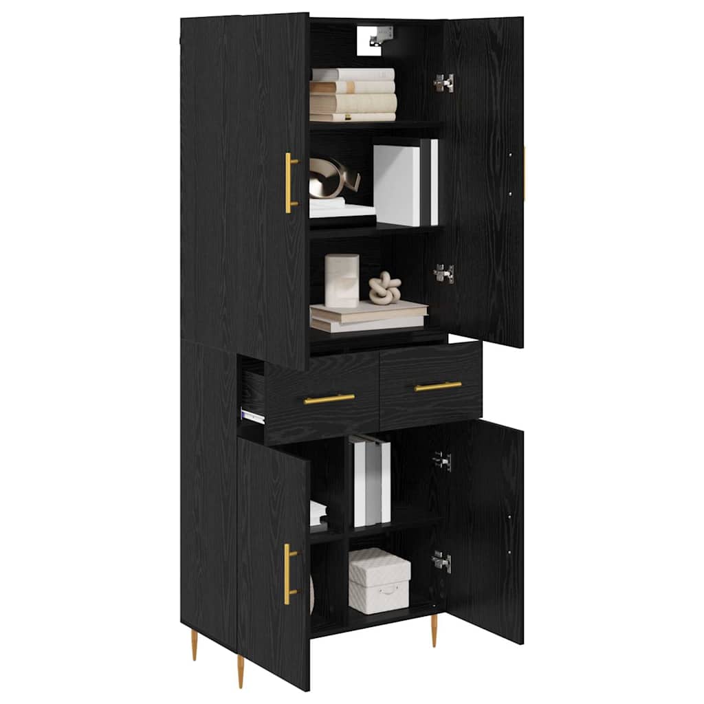 Highboard Sort eg 69,5 x 34 x 180 cm Konstrueret træ