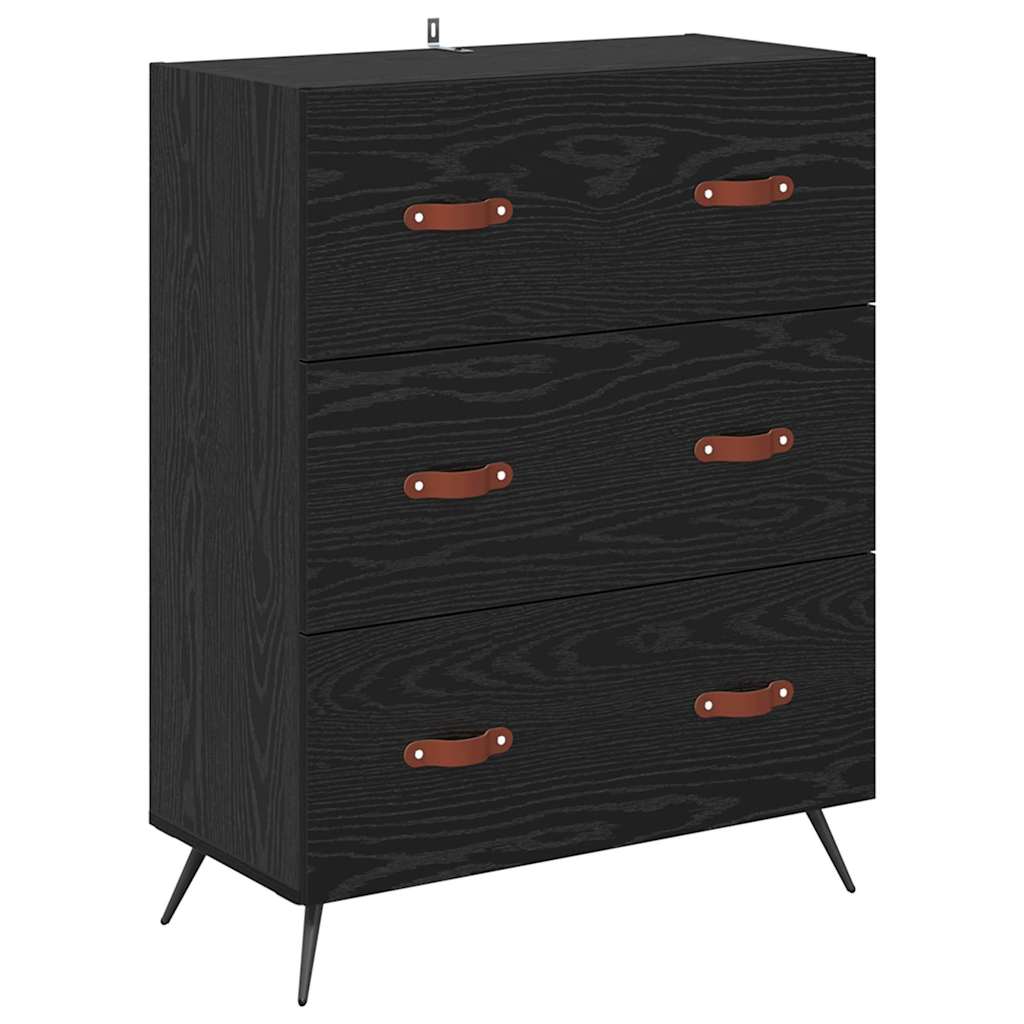 Highboard Sort eg 69,5 x 34 x 180 cm Konstrueret træ