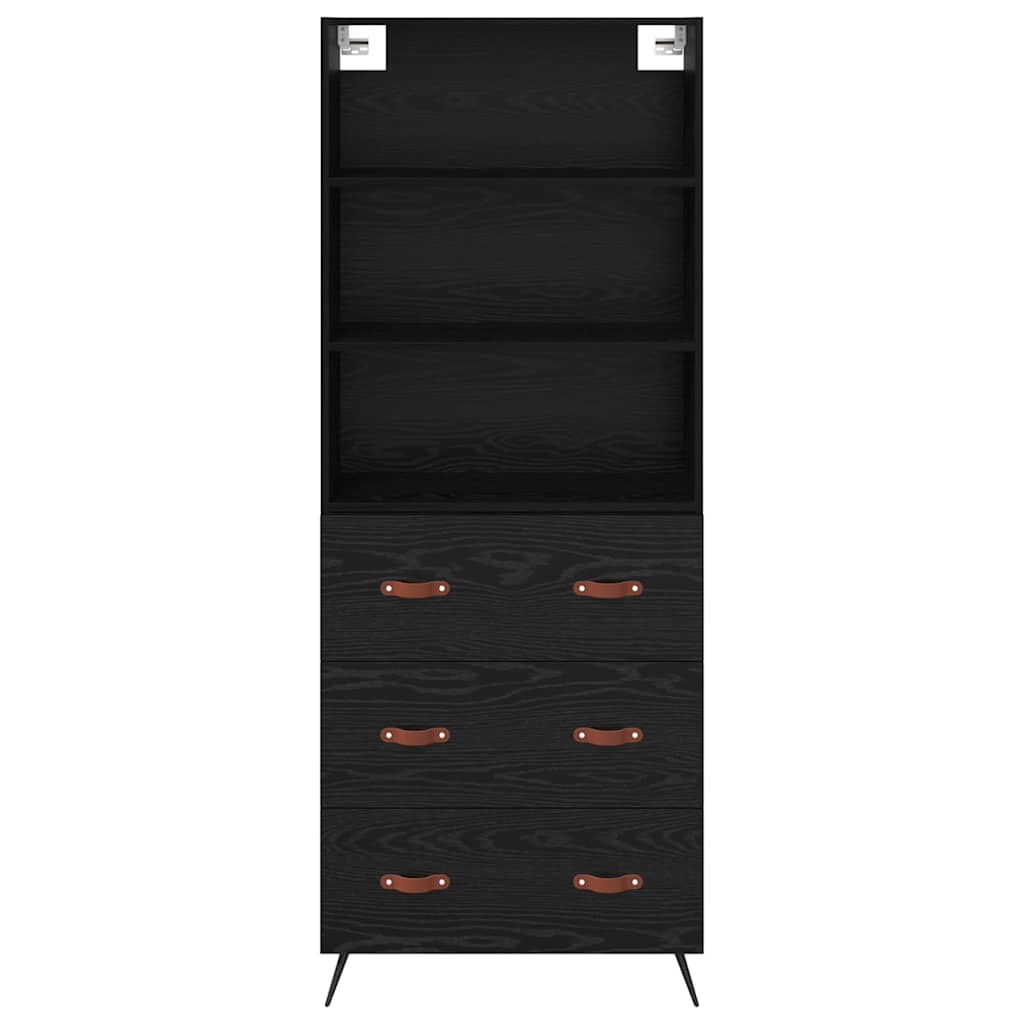 Highboard Sort eg 69,5 x 34 x 180 cm Konstrueret træ