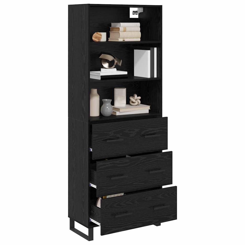 Highboard 2 stk. Sort eg 69,5 x 34 x 180 cm