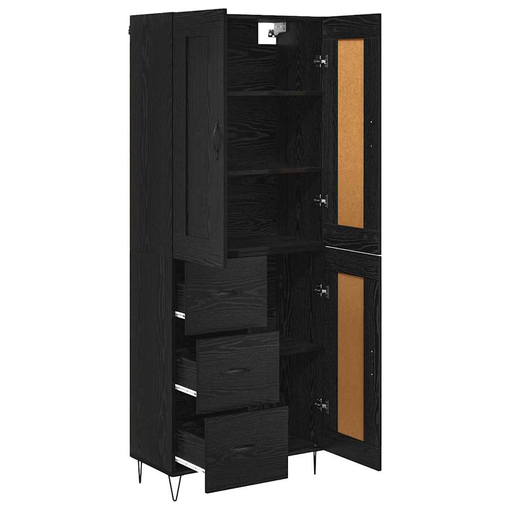 Highboard Sort eg 69,5 x 34 x 180 cm Konstrueret træ