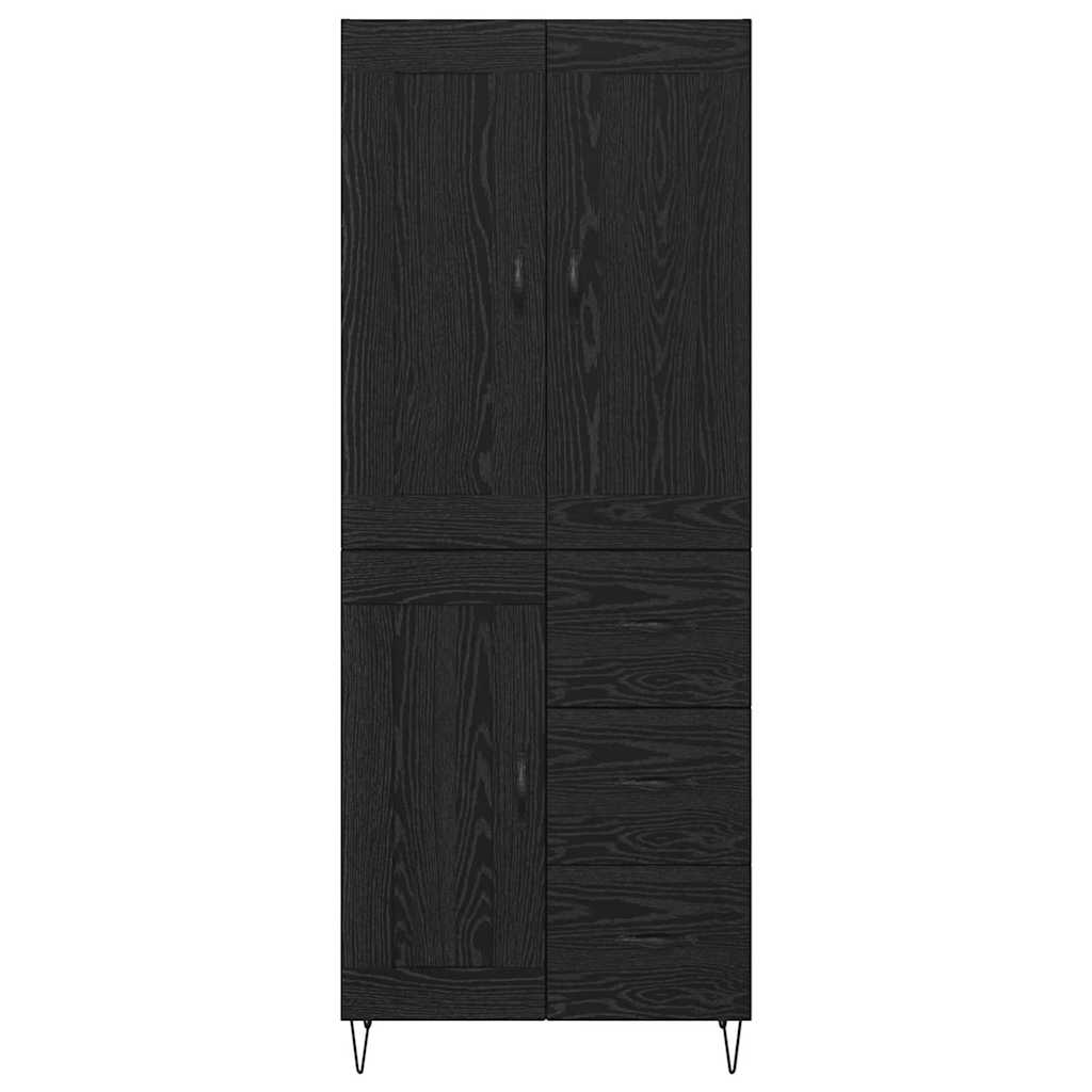 Highboard Sort eg 69,5 x 34 x 180 cm Konstrueret træ