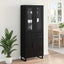 Highboard 2 stk. Sort eg 69,5 x 34 x 180 cm Konstrueret træ