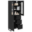 Highboard 2 stk. Sort eg 69,5 x 34 x 180 cm Konstrueret træ