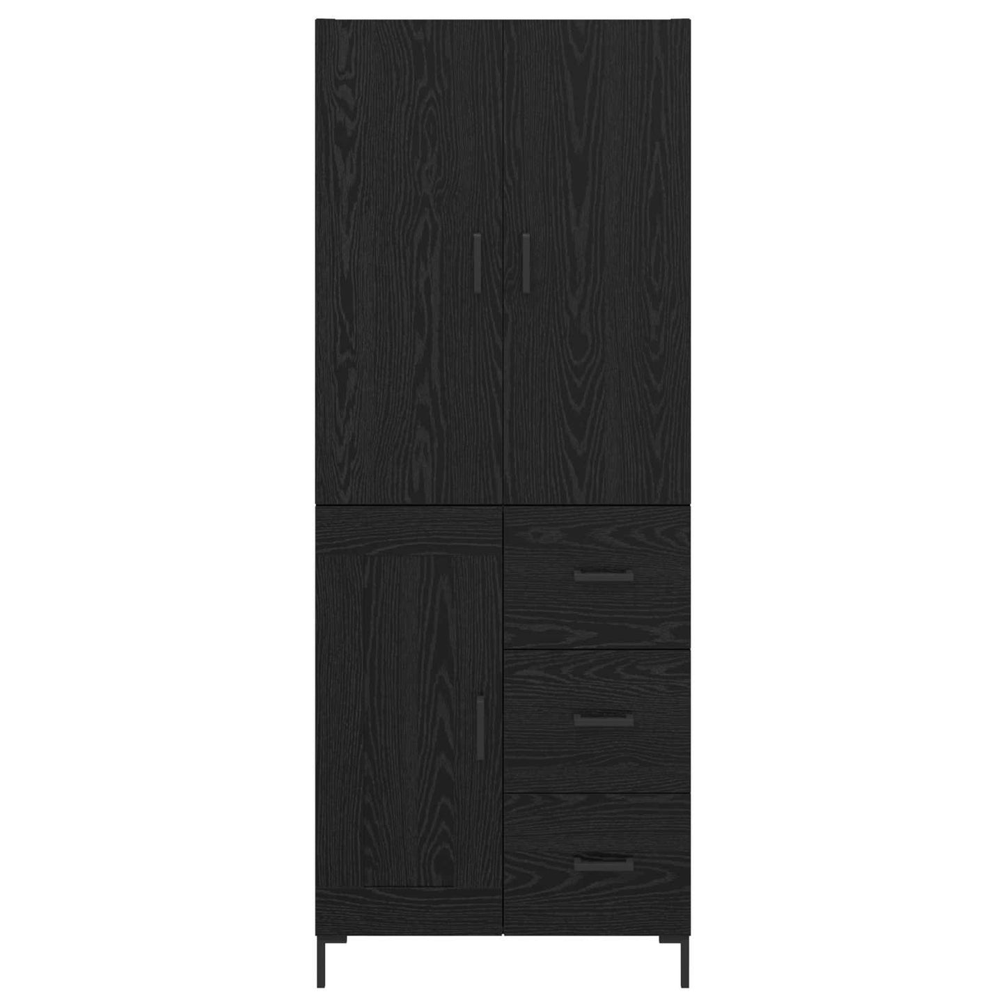 Highboard Sort eg 69,5 x 34 x 180 cm Konstrueret træ