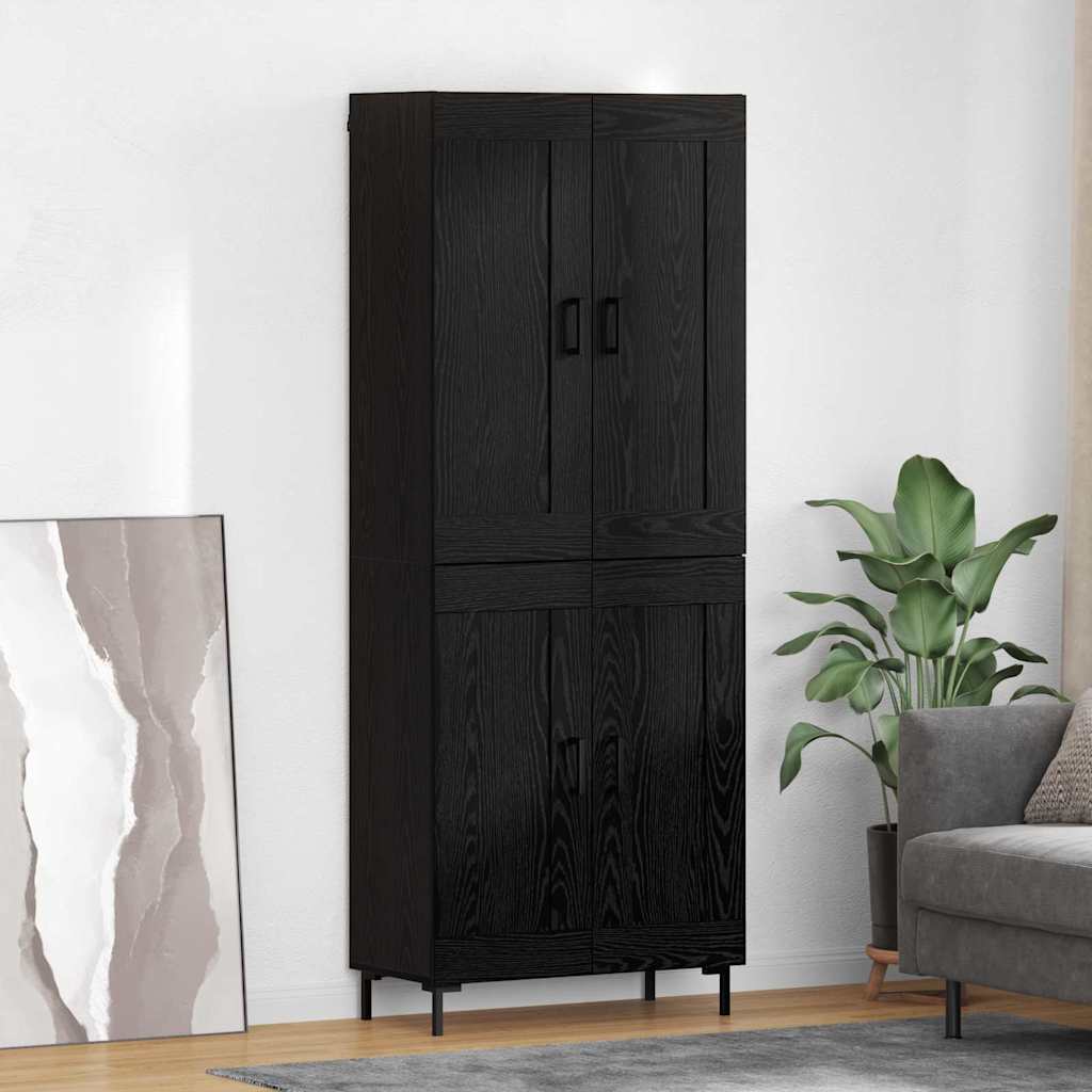 Highboard 2 stk. Sort eg 69,5 x 34 x 180 cm Konstrueret træ