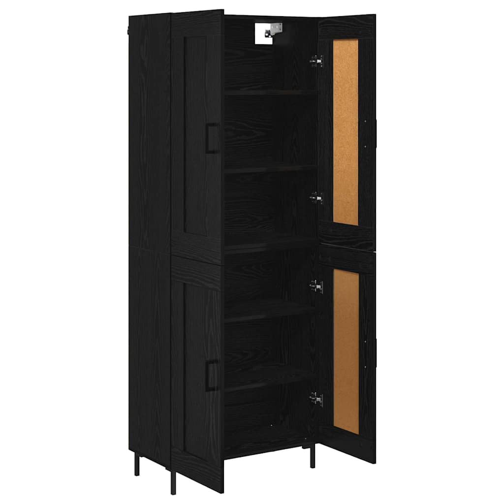 Highboard 2 stk. Sort eg 69,5 x 34 x 180 cm Konstrueret træ