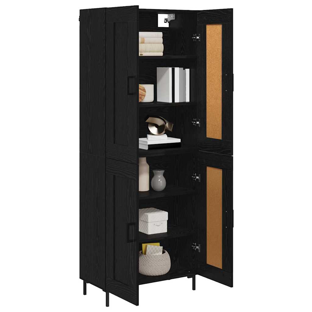 Highboard 2 stk. Sort eg 69,5 x 34 x 180 cm Konstrueret træ