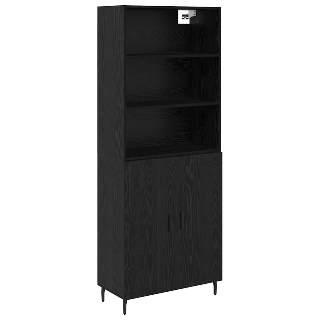 Highboard 2 stk. Sort eg 69,5 x 34 x 180 cm Konstrueret træ
