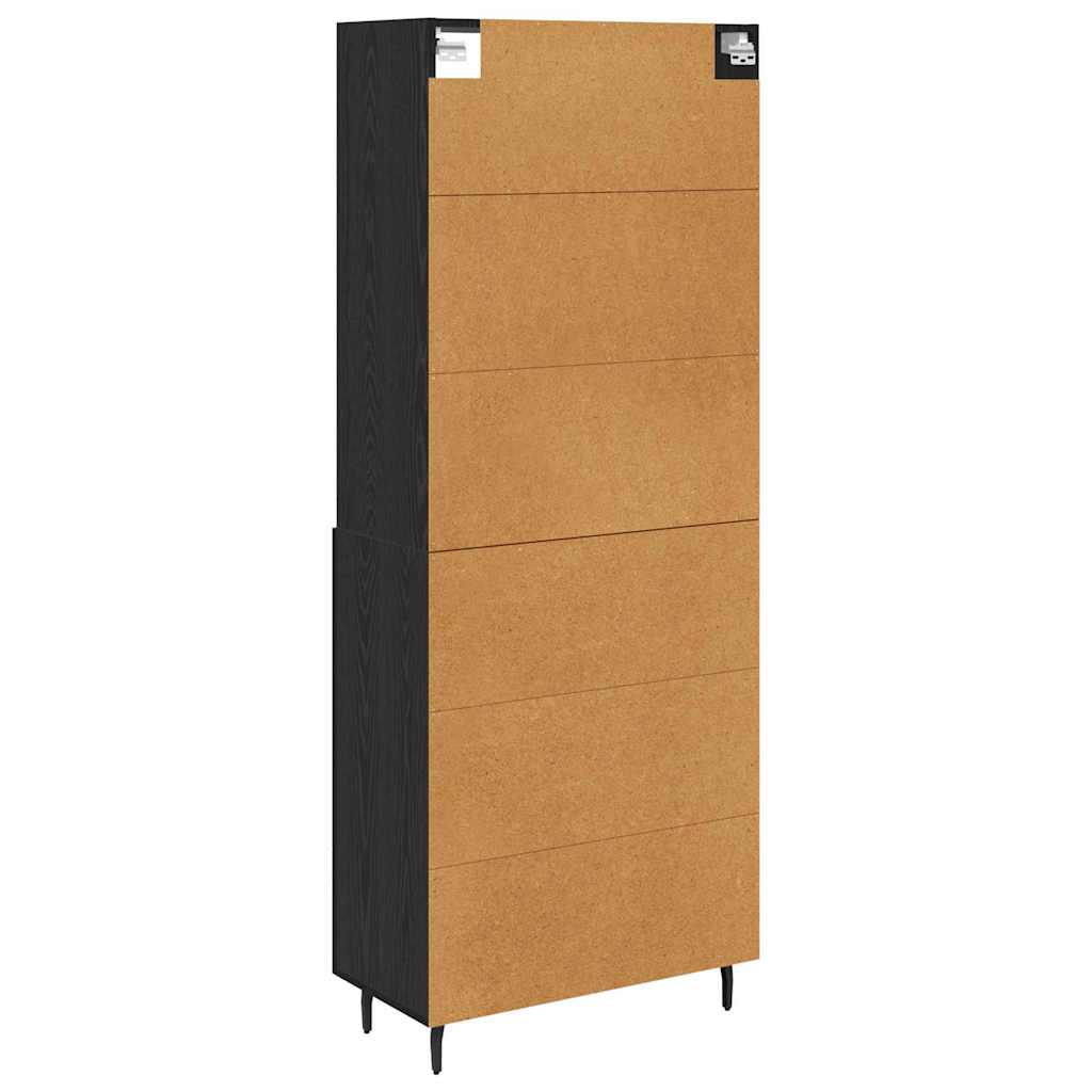 Highboard 2 stk. Sort eg 69,5 x 34 x 180 cm Konstrueret træ