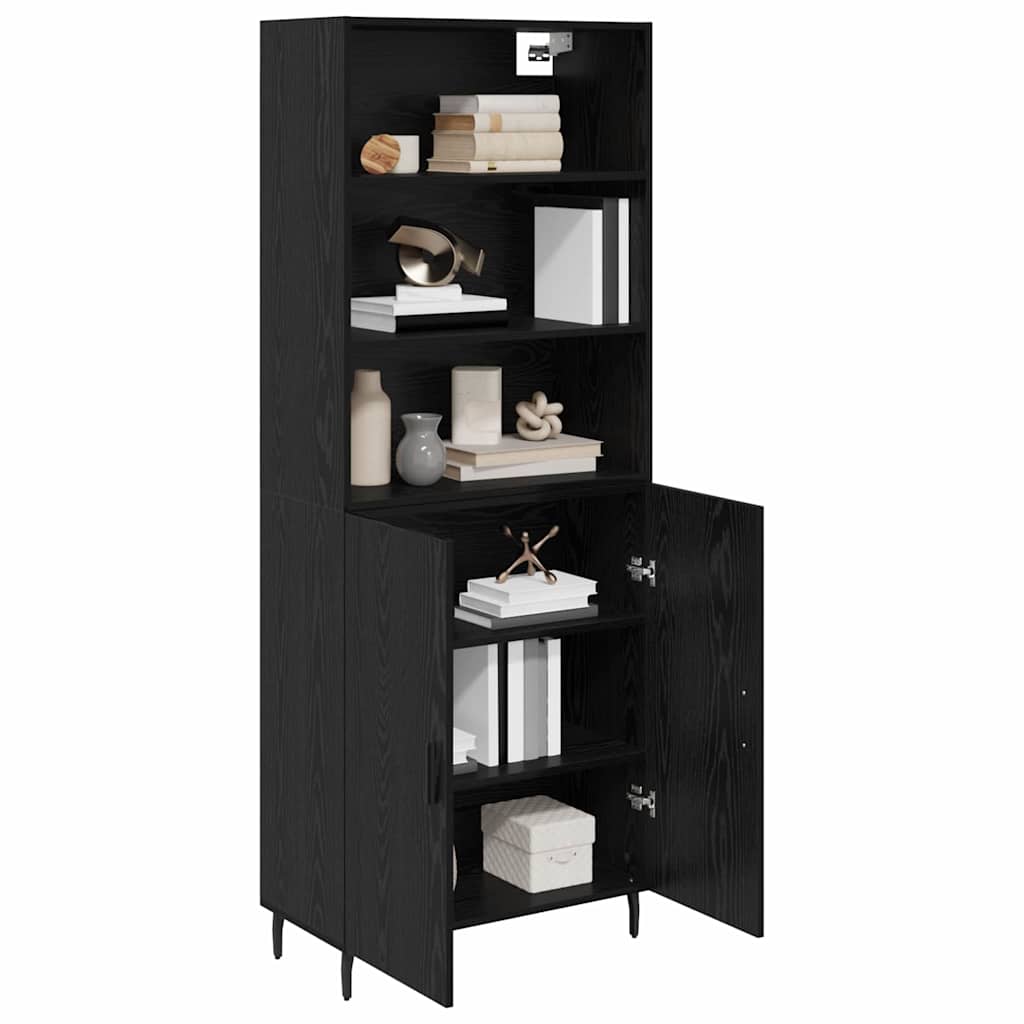Highboard 2 stk. Sort eg 69,5 x 34 x 180 cm Konstrueret træ
