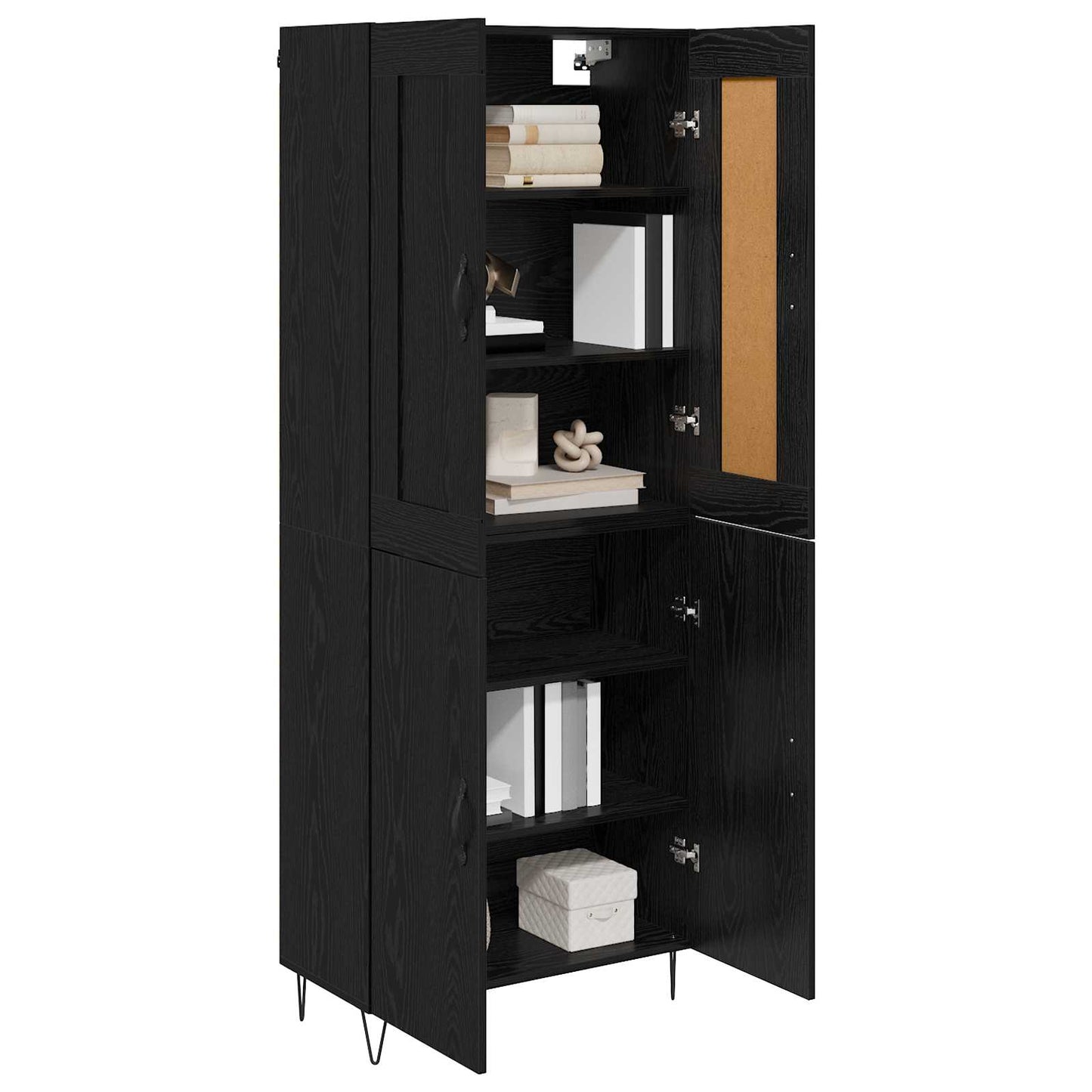 Highboard Sort eg 69,5 x 34 x 180 cm Konstrueret træ