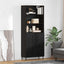 Highboard 2 stk. Sort eg 69,5 x 34 x 180 cm Konstrueret træ