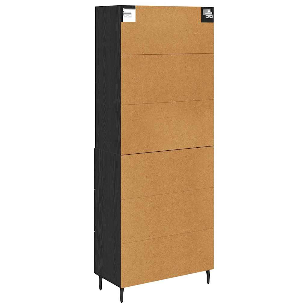 Highboard 2 stk. Sort eg 69,5 x 34 x 180 cm Konstrueret træ