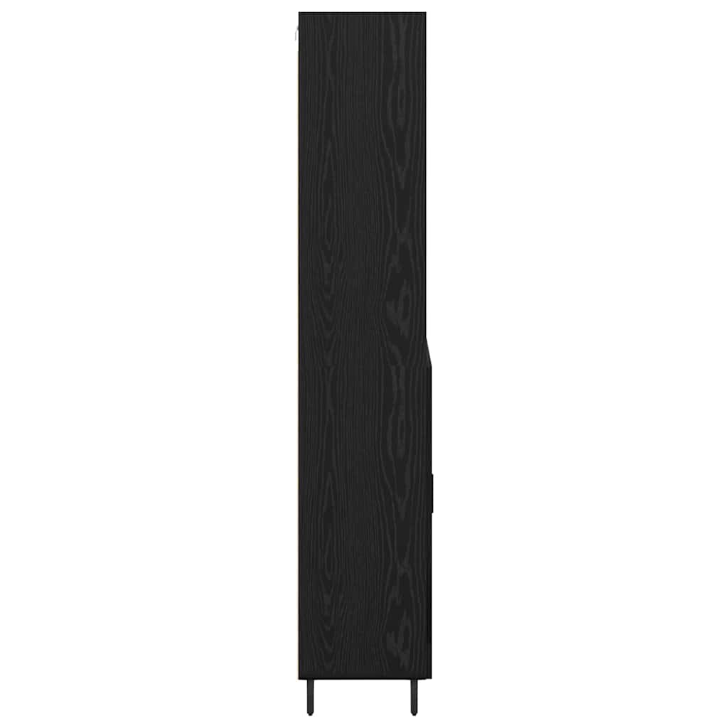 Highboard 2 stk. Sort eg 69,5 x 34 x 180 cm Konstrueret træ