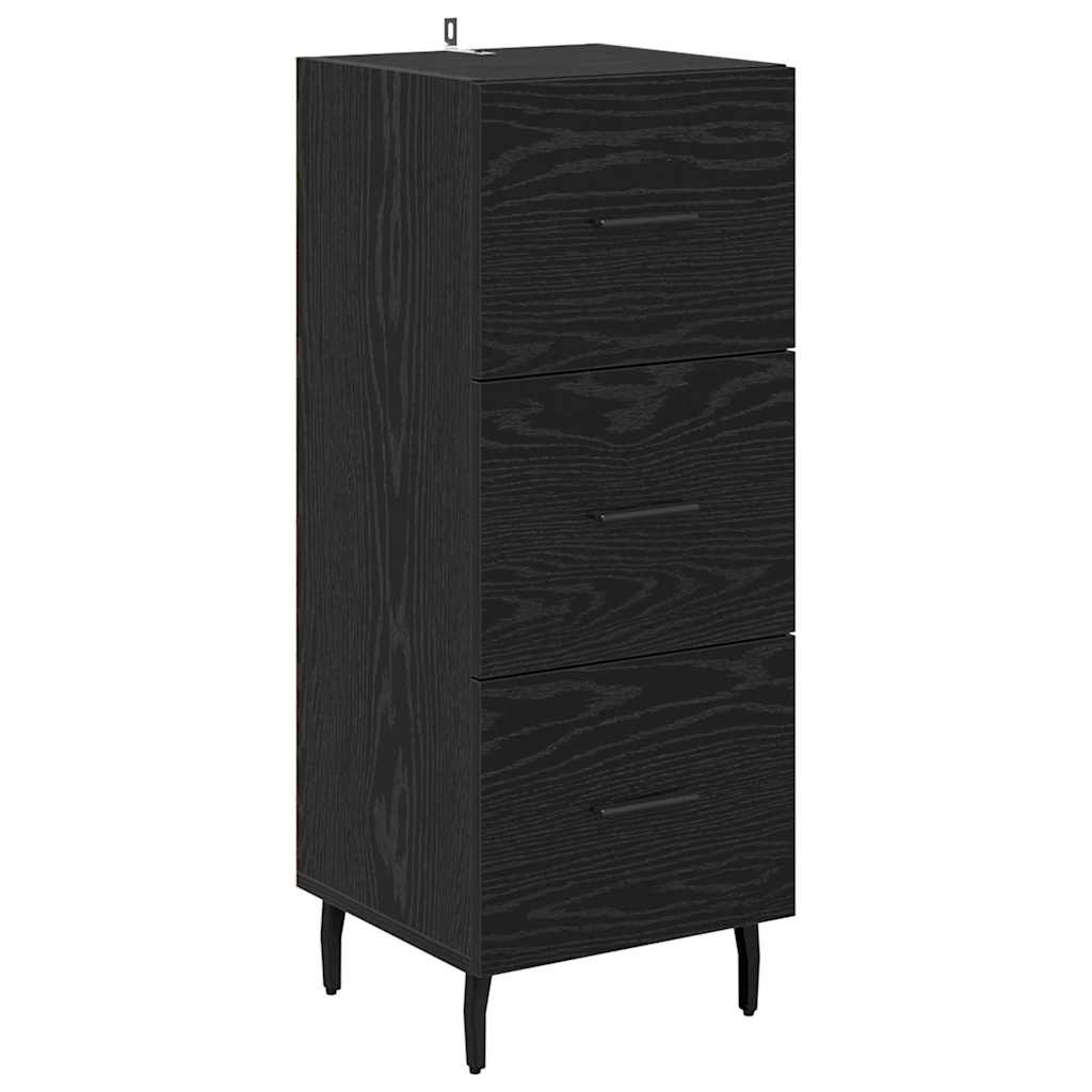 Highboard Sort eg 34,5 x 34 x 180 cm Konstrueret træ