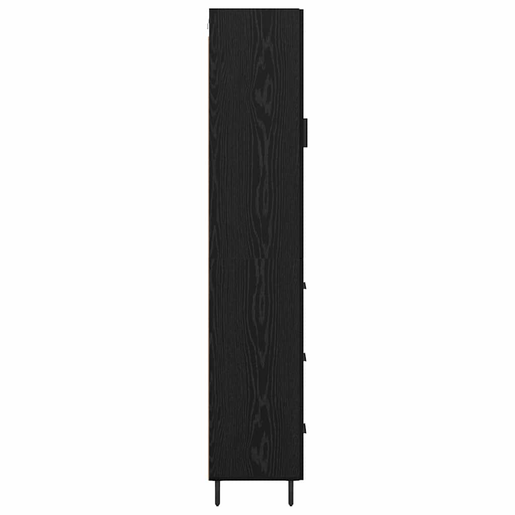 Highboard Sort eg 34,5 x 34 x 180 cm Konstrueret træ