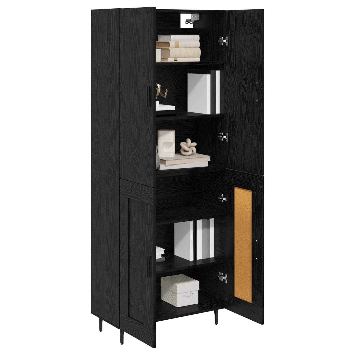 Highboard 2 stk. Sort eg 69,5 x 34 x 180 cm Konstrueret træ