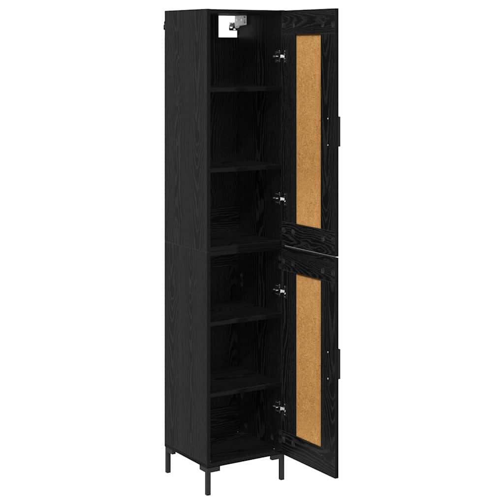 Highboard Sort eg 34,5 x 34 x 180 cm Konstrueret træ