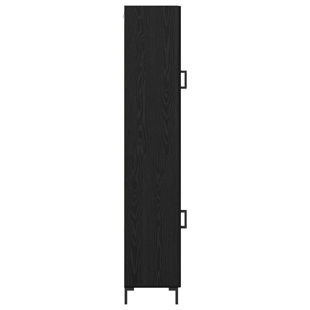 Highboard Sort eg 34,5 x 34 x 180 cm Konstrueret træ