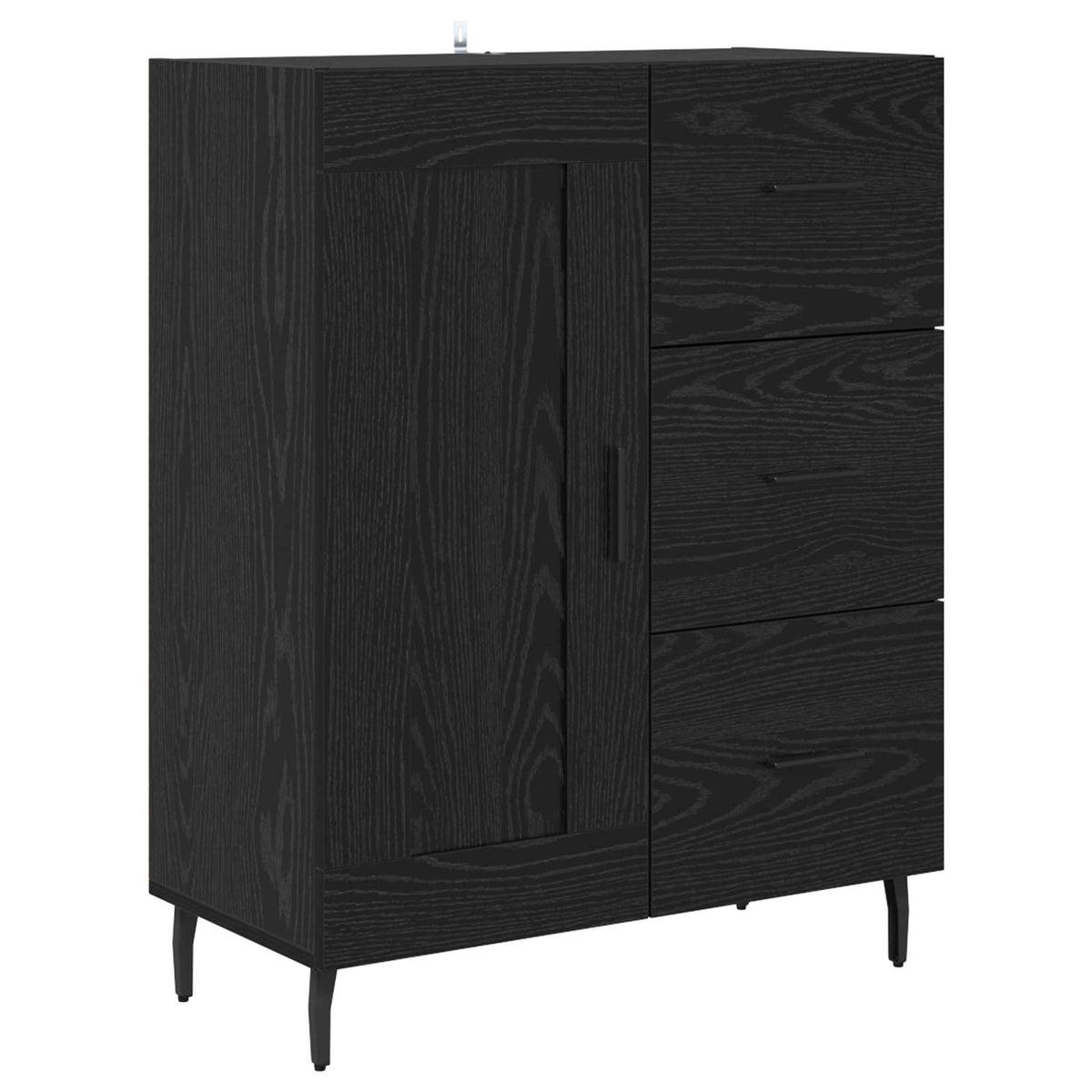 Highboard 2 stk. Sort eg 69,5 x 34 x 180 cm Konstrueret træ