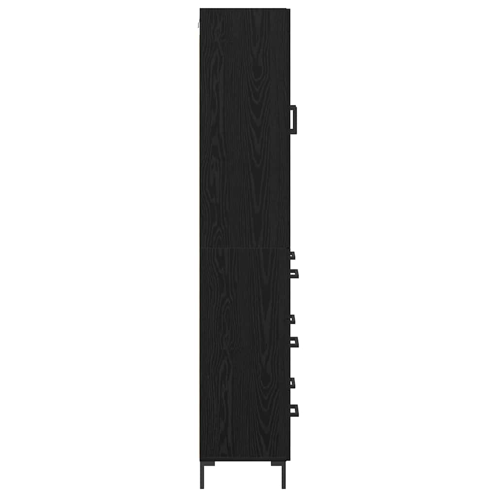 Highboard 2 stk. Sort eg 69,5 x 34 x 180 cm Konstrueret træ