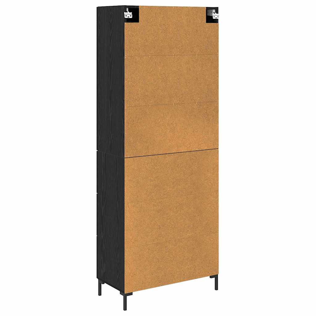 Highboard 2 stk. Sort eg 69,5 x 34 x 180 cm Konstrueret træ