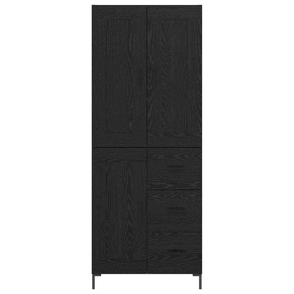 Highboard 2 stk. Sort eg 69,5 x 34 x 180 cm Konstrueret træ