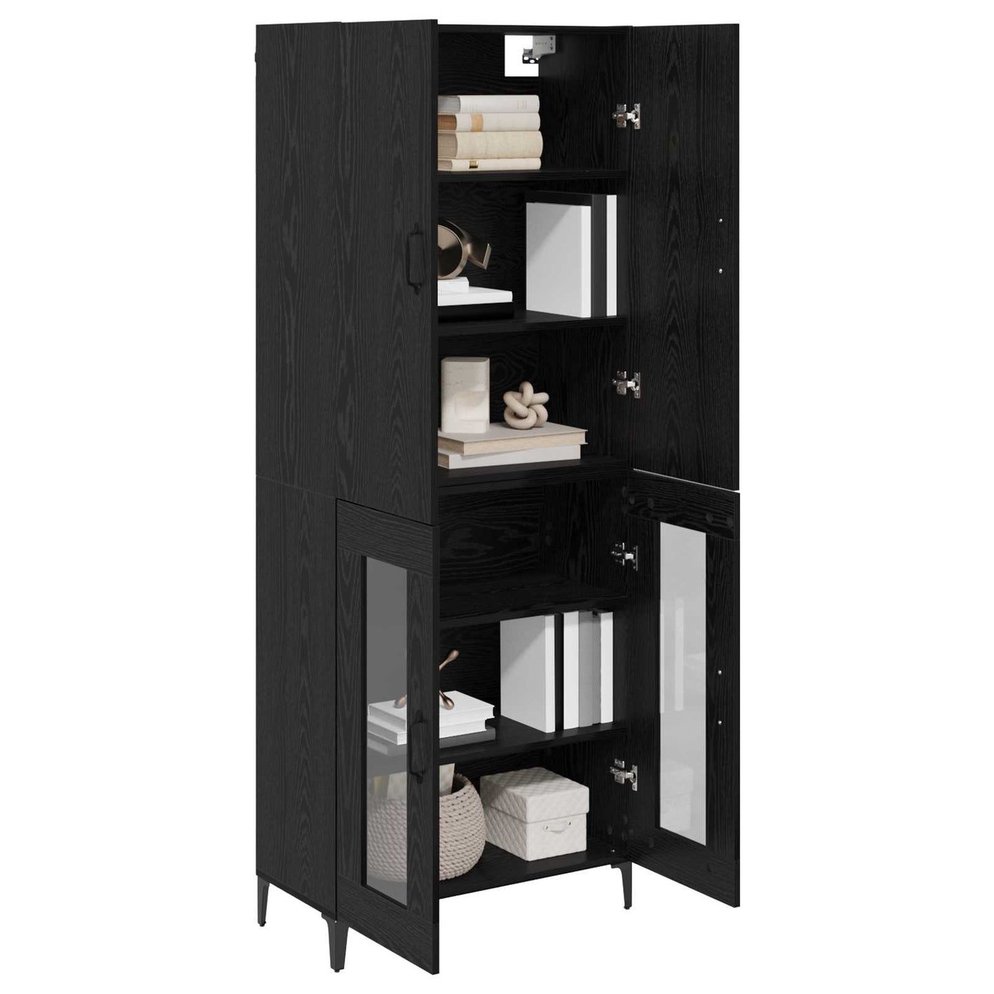 Highboard Sort eg 69,5 x 34 x 180 cm Konstrueret træ