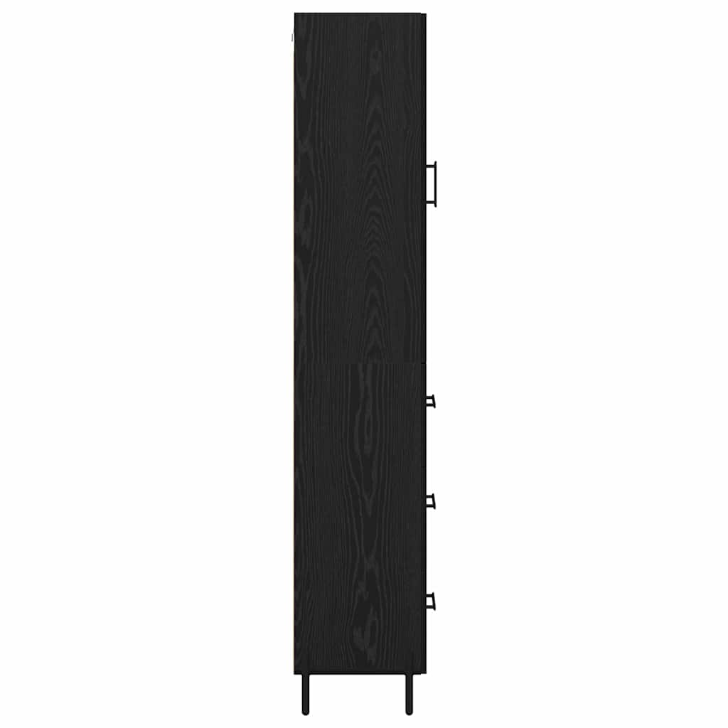 Highboard Sort eg 34,5 x 34 x 180 cm Konstrueret træ