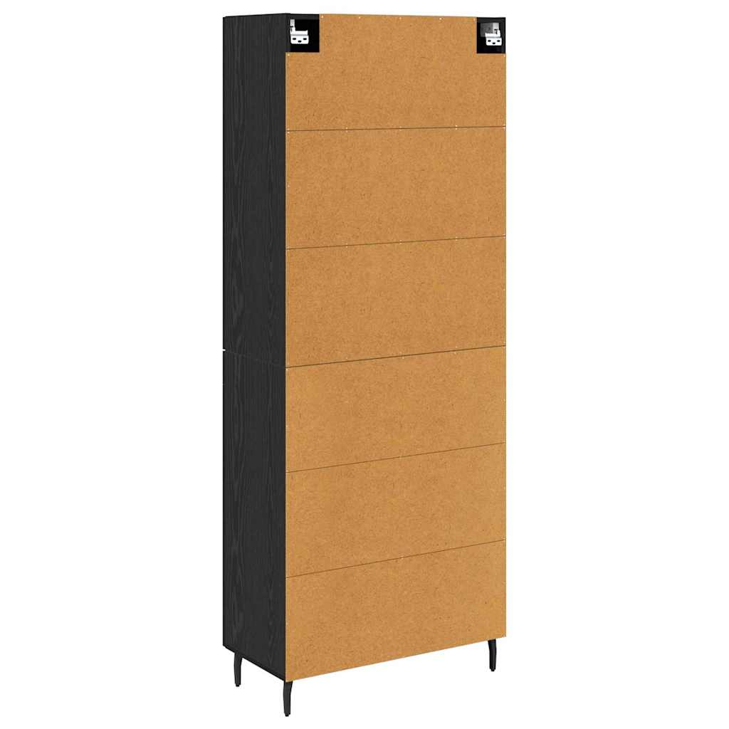 Highboard 2 stk. Sort eg 69,5 x 34 x 180 cm Konstrueret træ