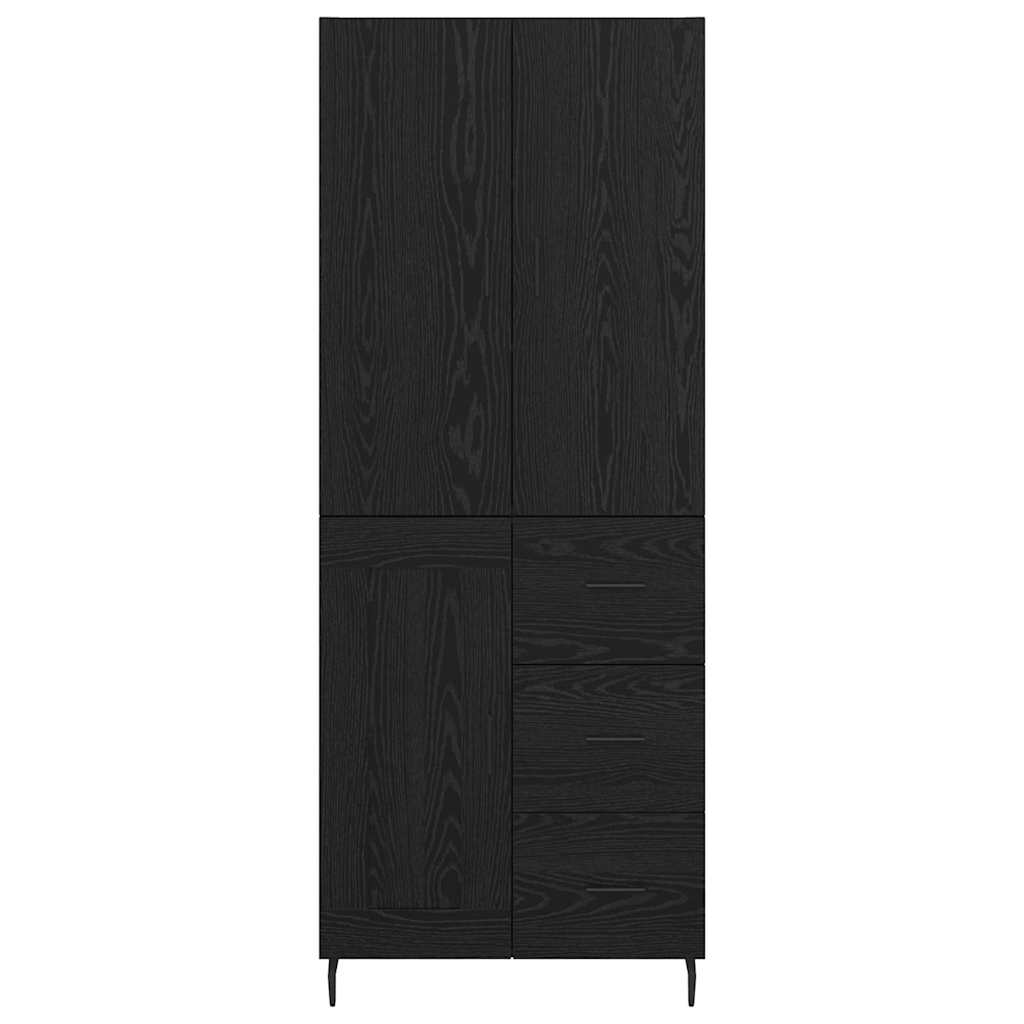 Highboard 2 stk. Sort eg 69,5 x 34 x 180 cm Konstrueret træ