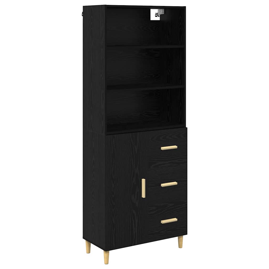 Highboard Sort eg 69,5 x 32,5 x 180 cm Konstrueret træ