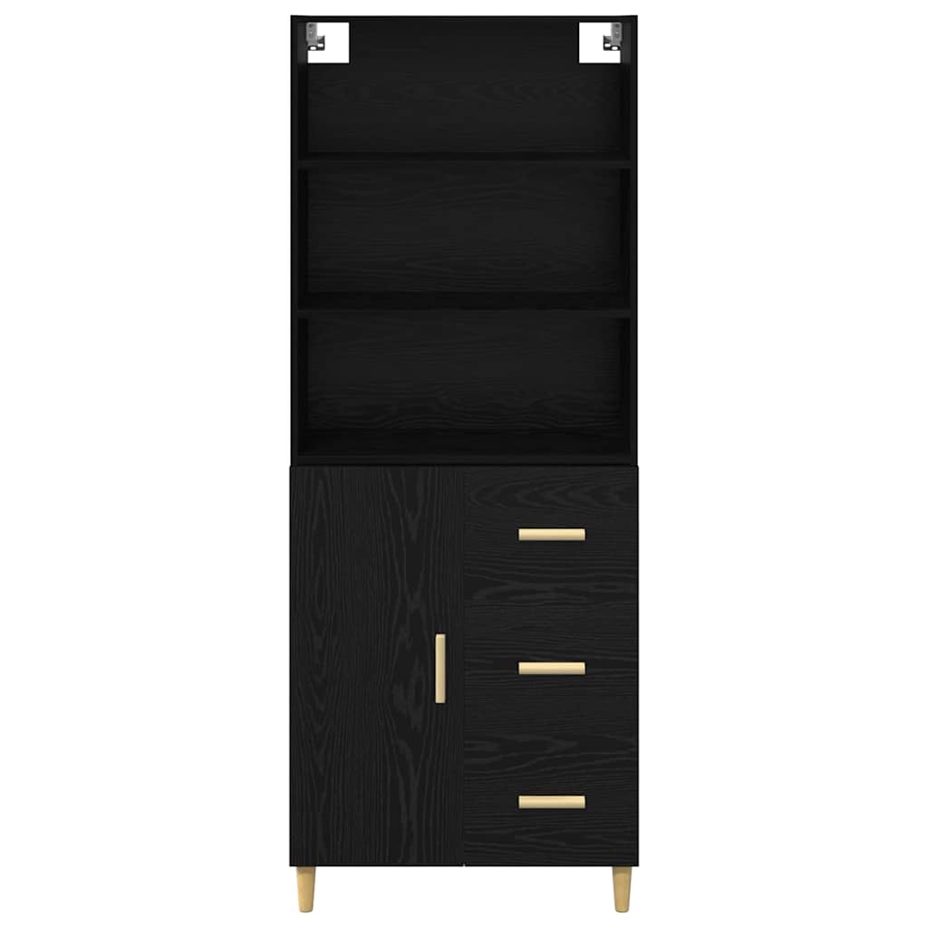 Highboard Sort eg 69,5 x 32,5 x 180 cm Konstrueret træ