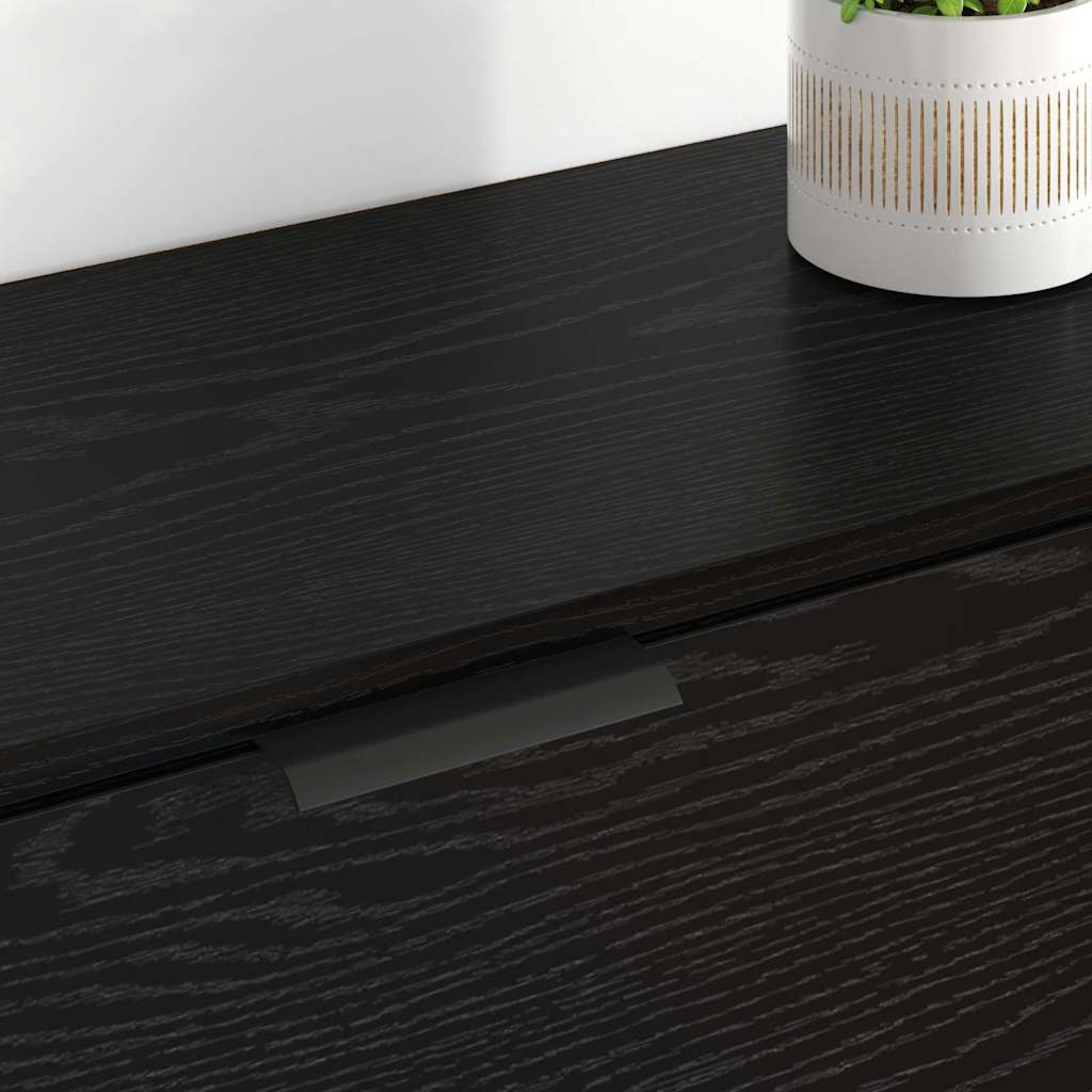 Sideboard 3 stk. Sort eg 69,5 x 34 x 180 cm Konstrueret træ