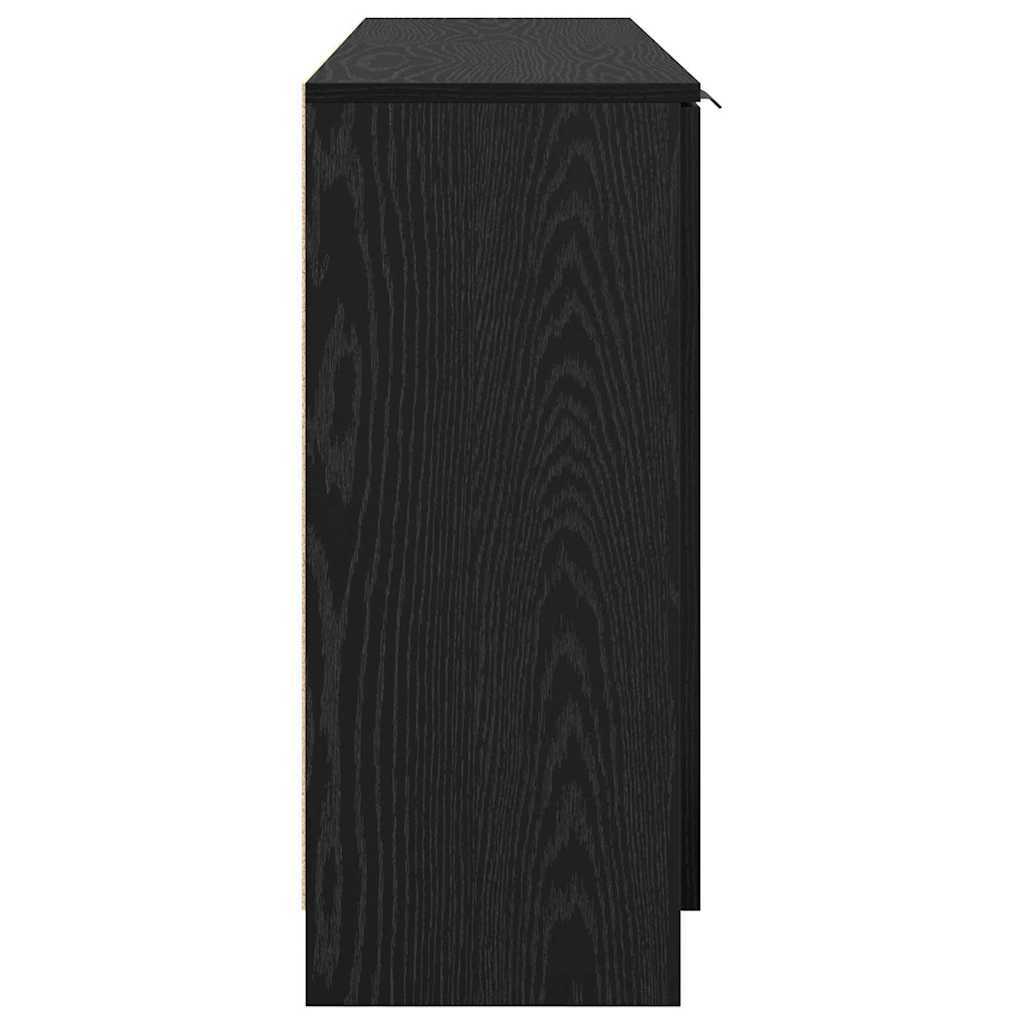 Sideboard 3 stk. Sort eg 69,5 x 34 x 180 cm Konstrueret træ