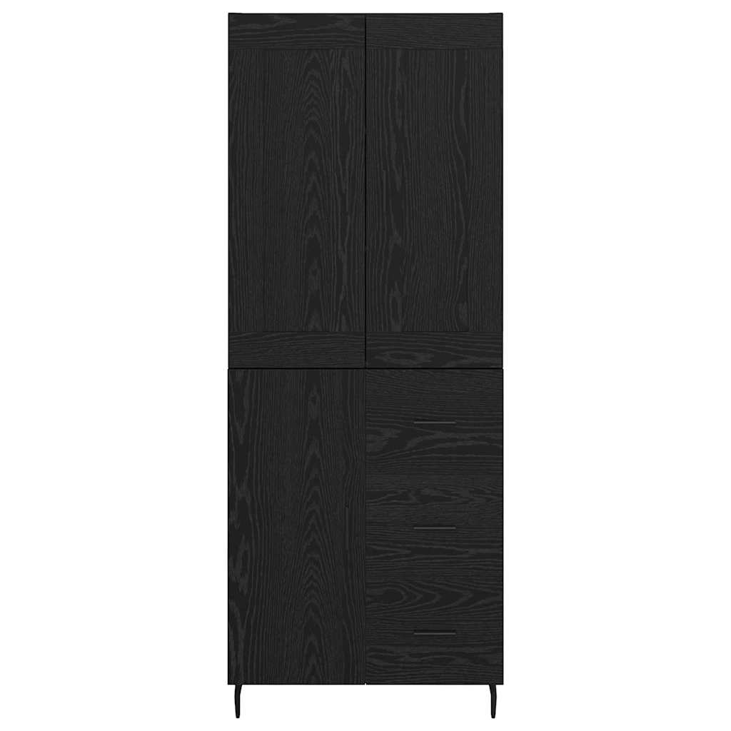 Highboard 2 stk. Sort eg 69,5 x 34 x 180 cm Konstrueret træ