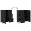 Highboard 2 stk. Sort eg 69,5 x 34 x 180 cm Konstrueret træ