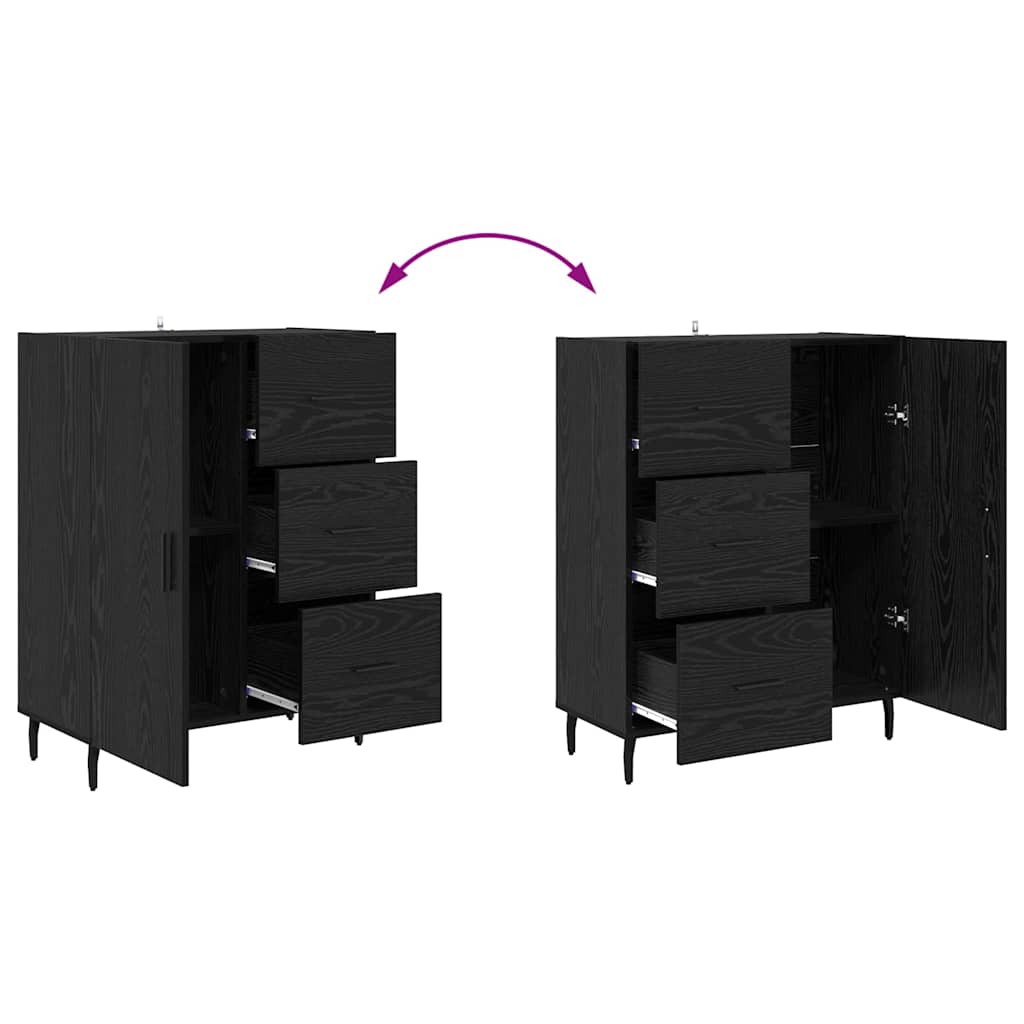 Highboard 2 stk. Sort eg 69,5 x 34 x 180 cm Konstrueret træ