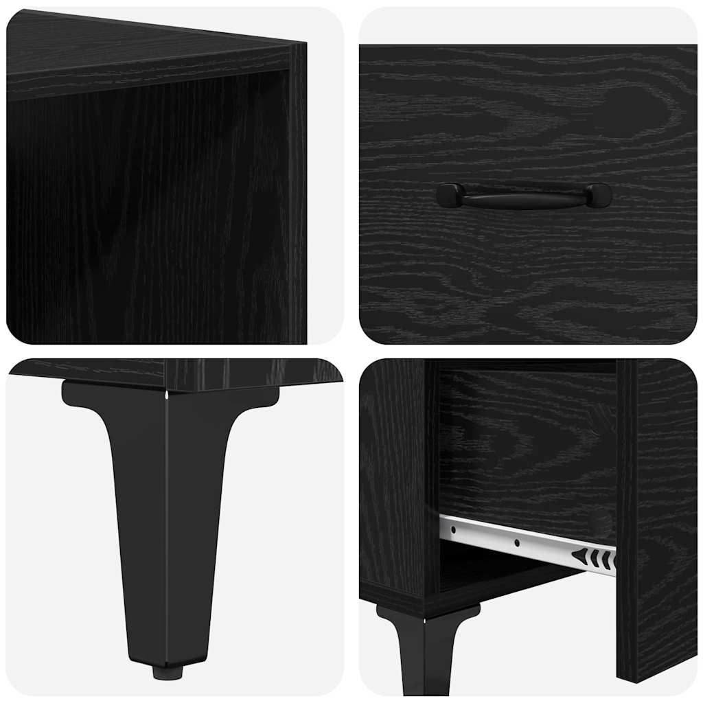 Highboard Sort eg 69,5 x 34 x 180 cm Konstrueret træ