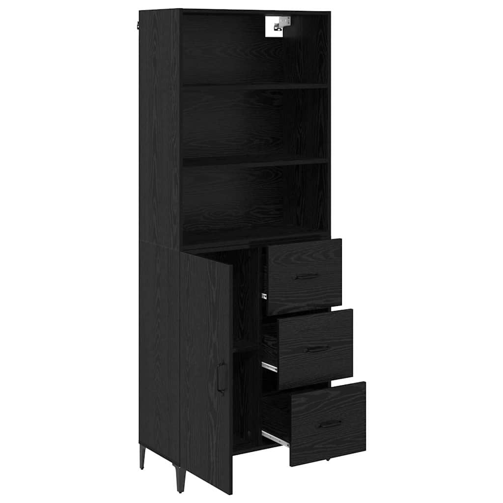 Highboard Sort eg 69,5 x 34 x 180 cm Konstrueret træ
