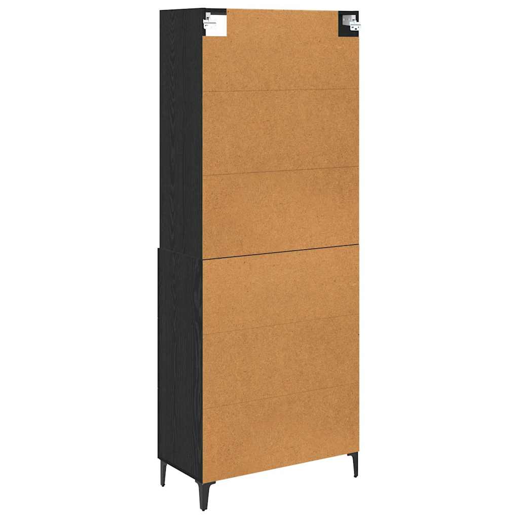 Highboard Sort eg 69,5 x 34 x 180 cm Konstrueret træ