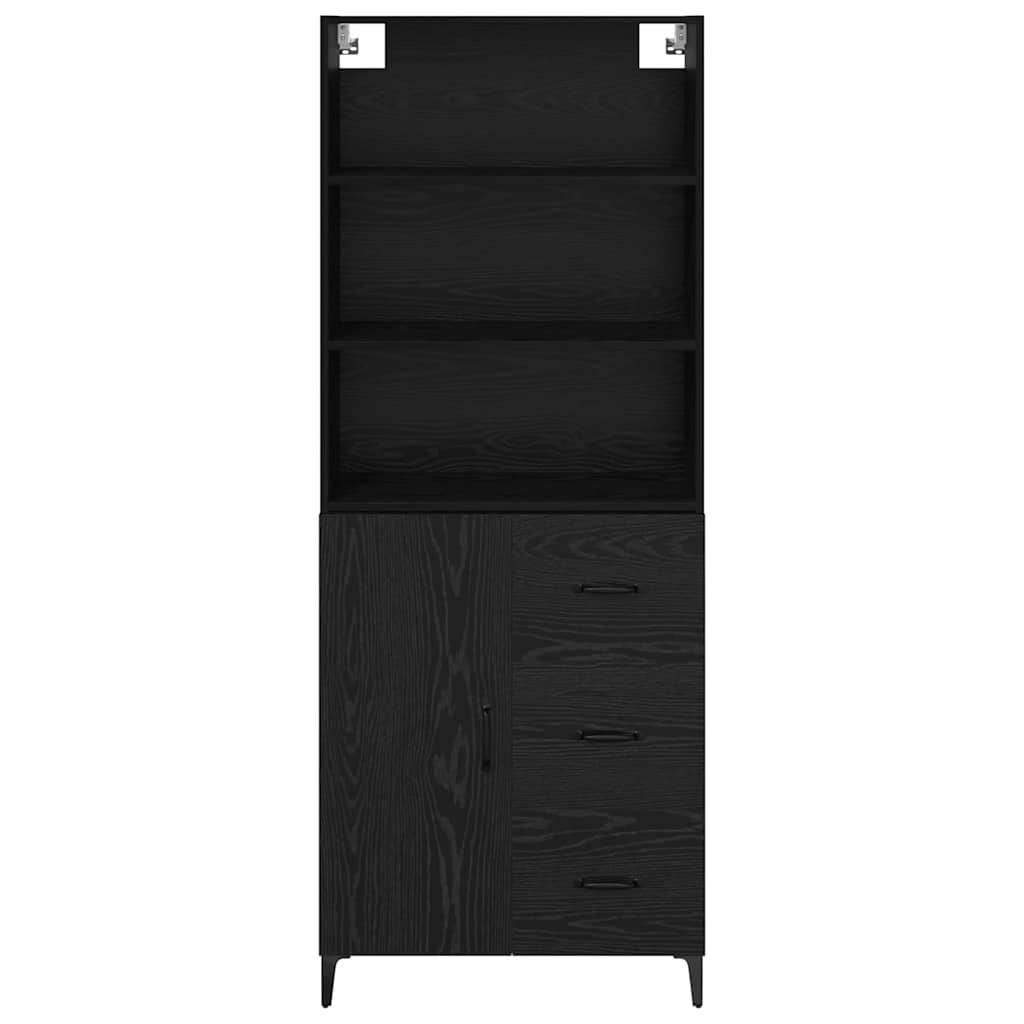 Highboard Sort eg 69,5 x 34 x 180 cm Konstrueret træ